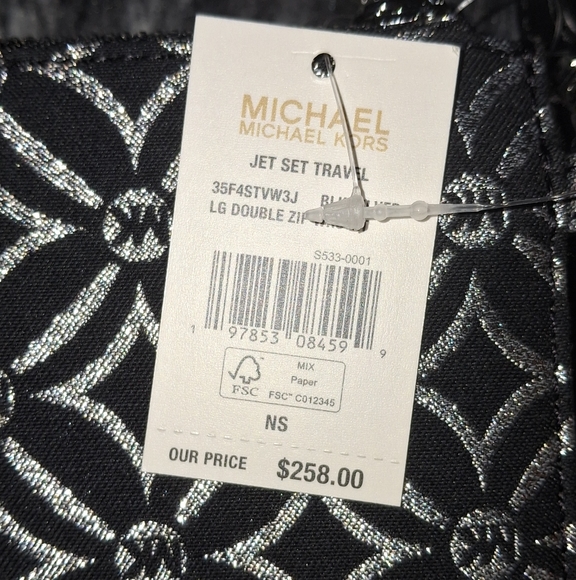 Michael Kors Black and Silver Wristlet - Picture 5 of 5